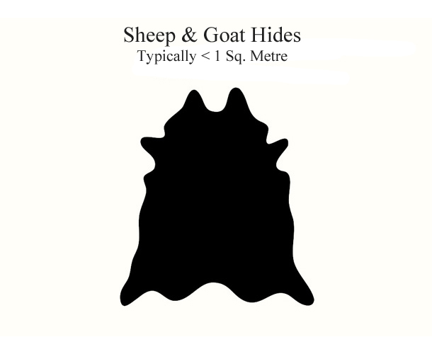 Sheep and goat skins - approx 1.25 square metres